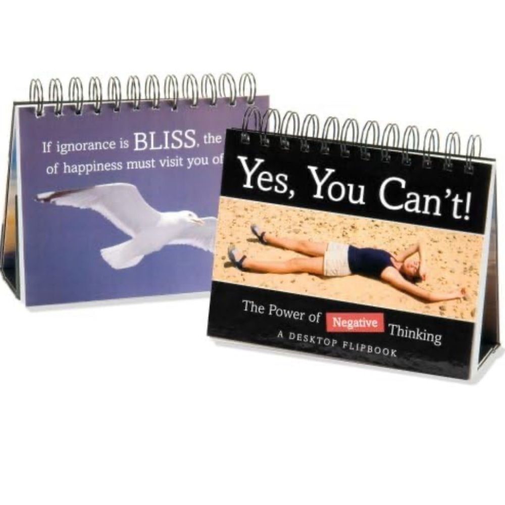 Yes, You Can't The Power of Negative Thinking Flipbook Book Humour